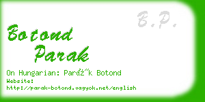 botond parak business card
